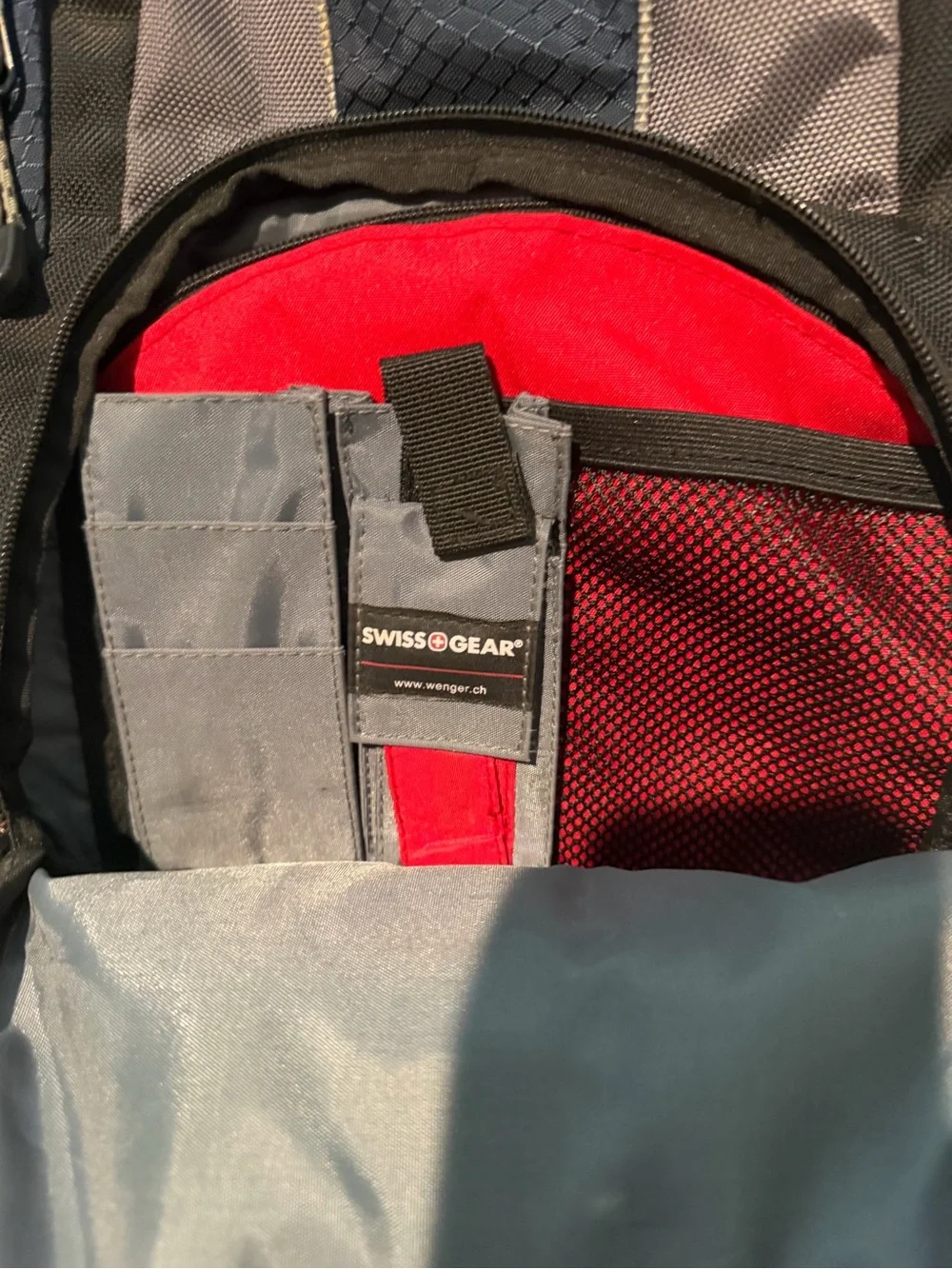 SwissGear Black, Navy, and Gray Men’s Laptop Backpack